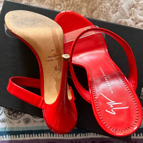 Red Giuseppe heels - Picture 3 of 4